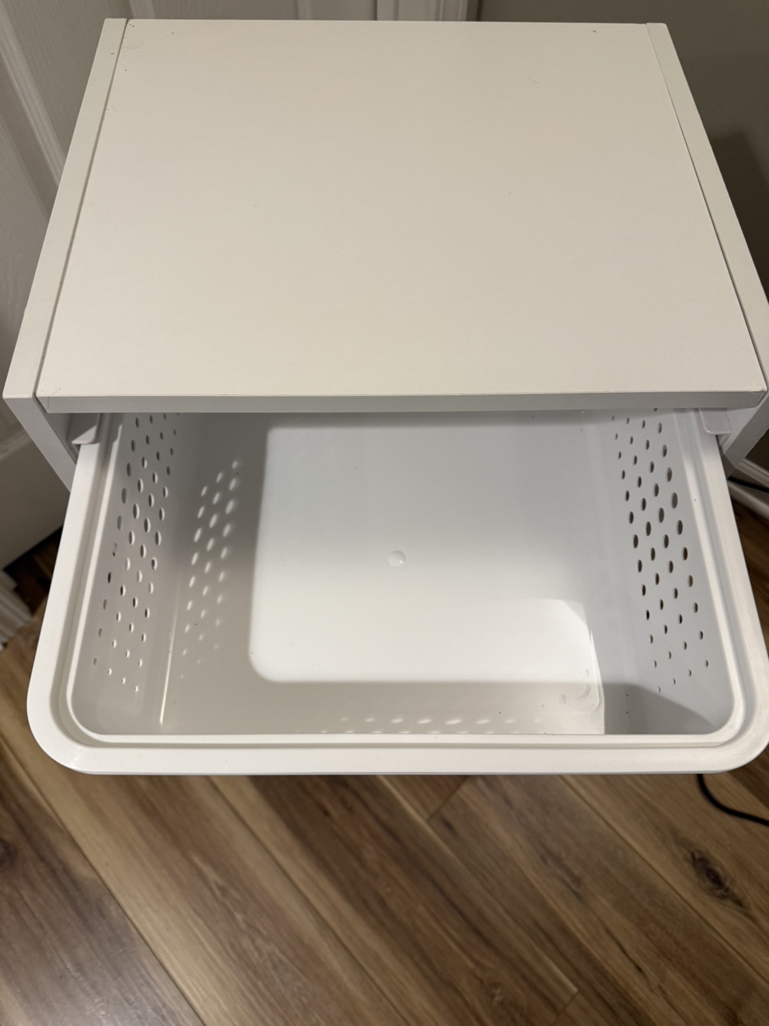 White Sliding Bin Organizer with 4 Storage Bins (2) - photo 2