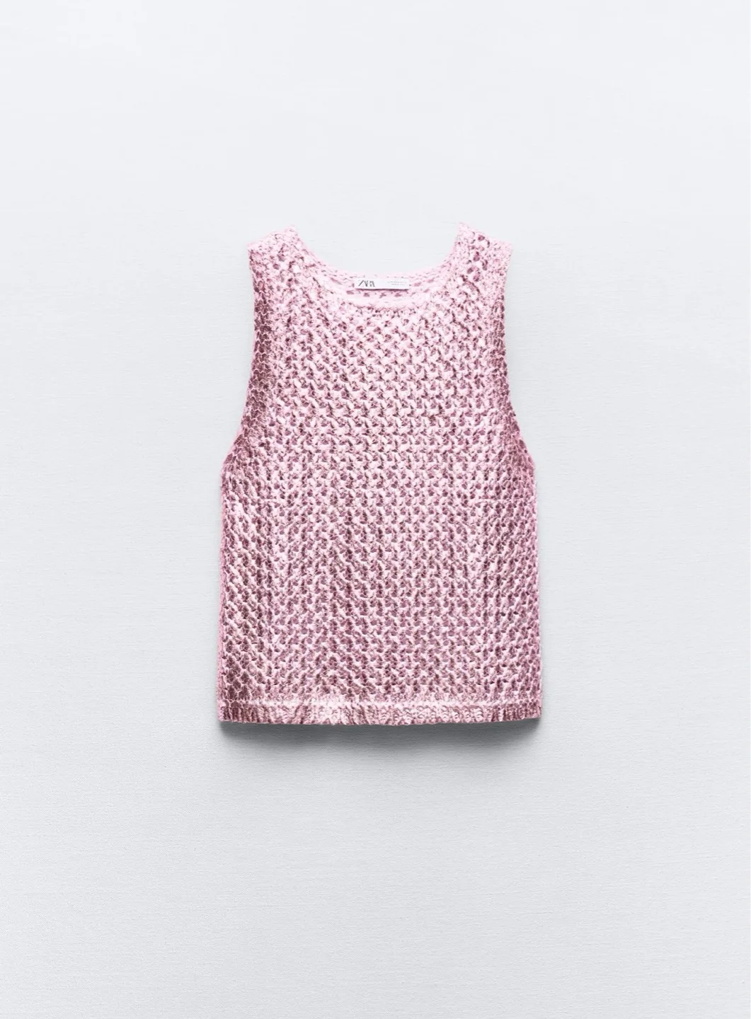 Zara Pink Knit Tank Top - Worn Once thumbnail