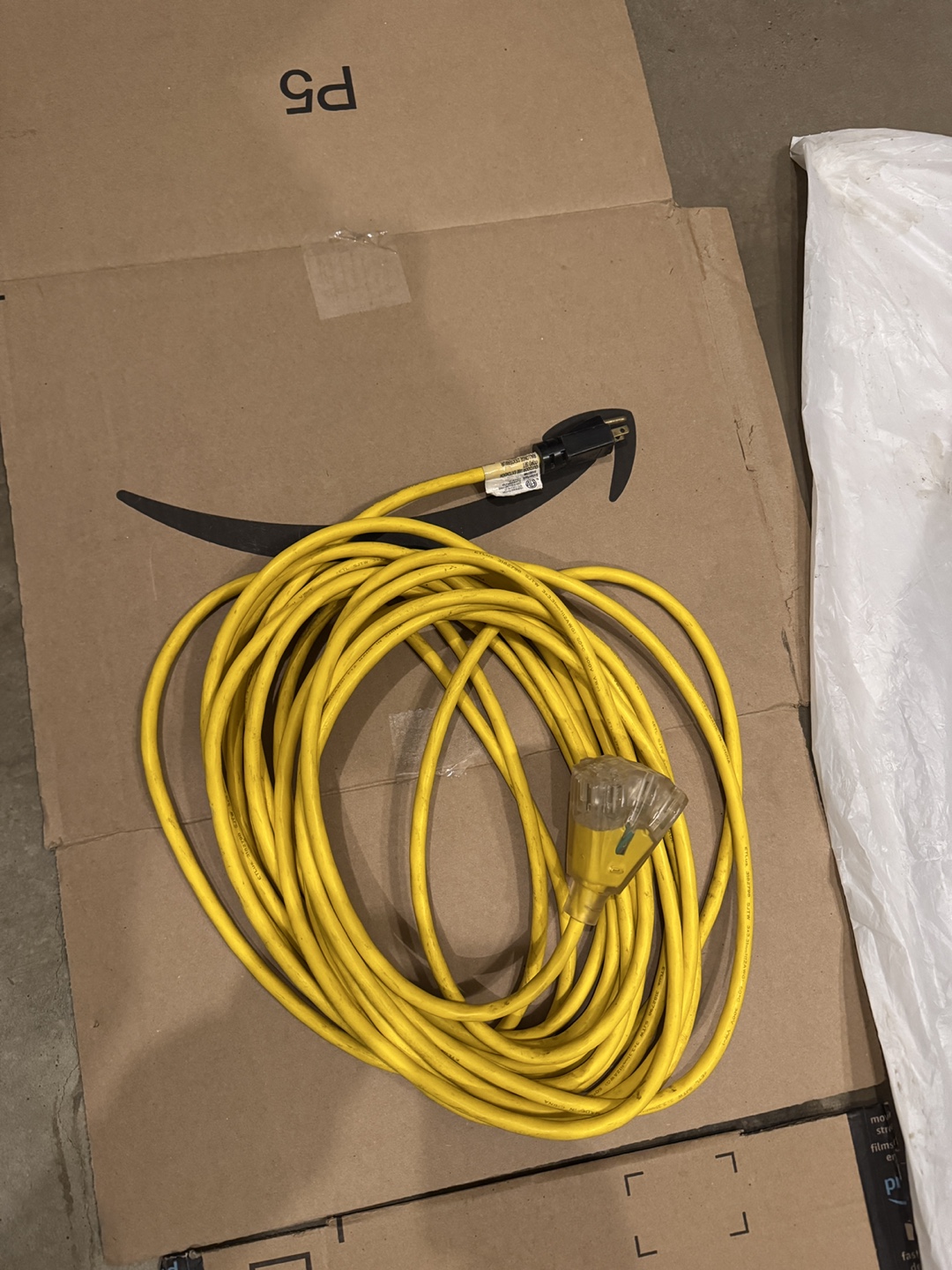 Yellow 50ft Outdoor Extension Cord - photo 2