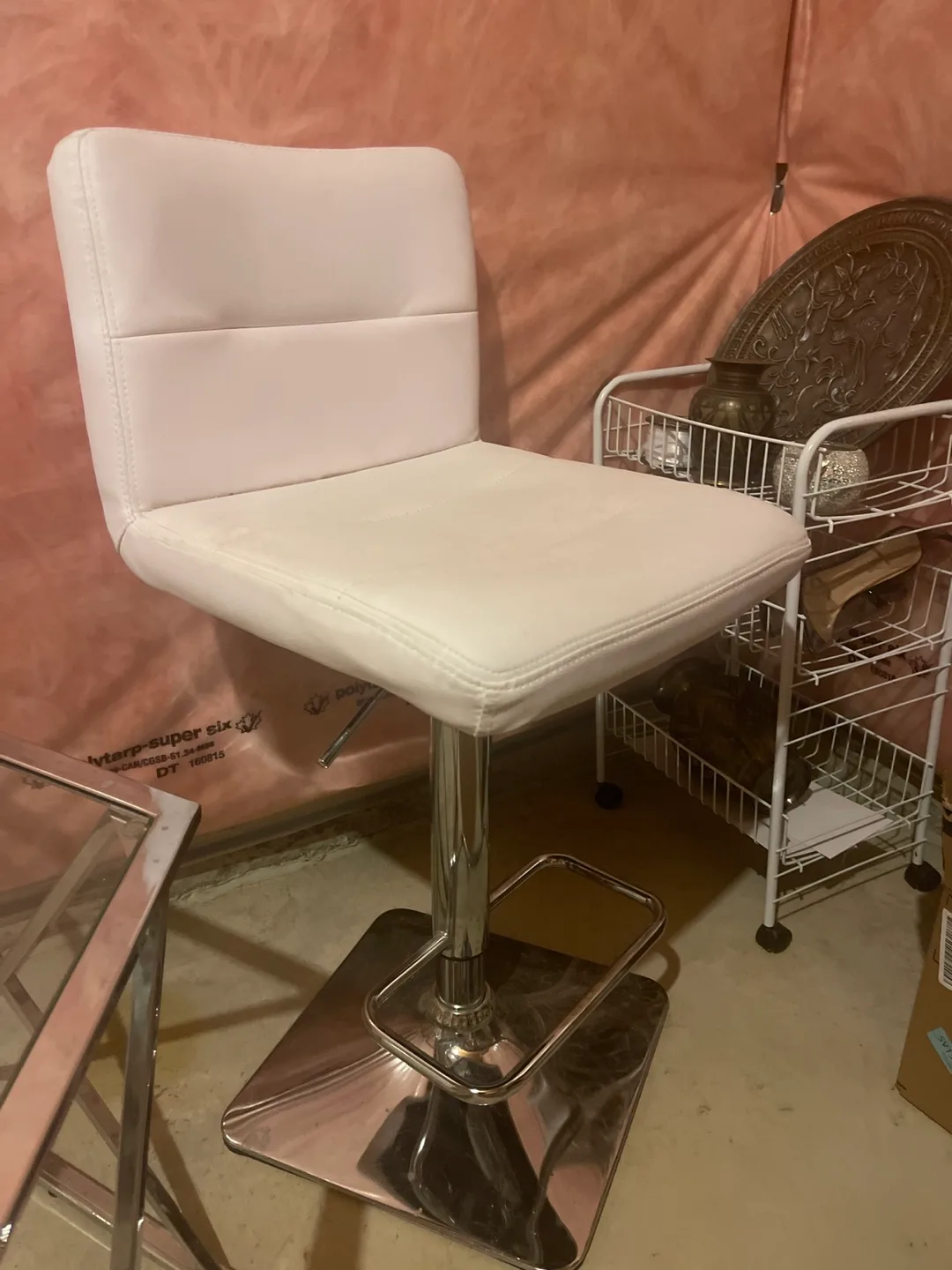 White PU Leather Bar Stool thumbnail