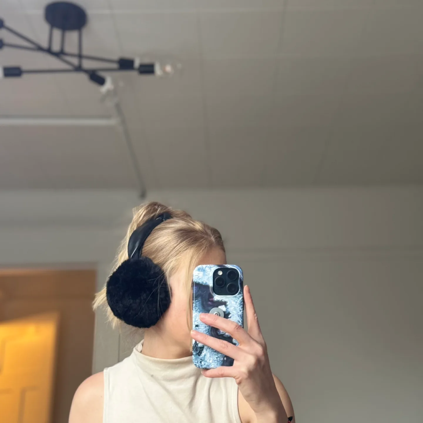 Black Faux Fur Earmuffs thumbnail