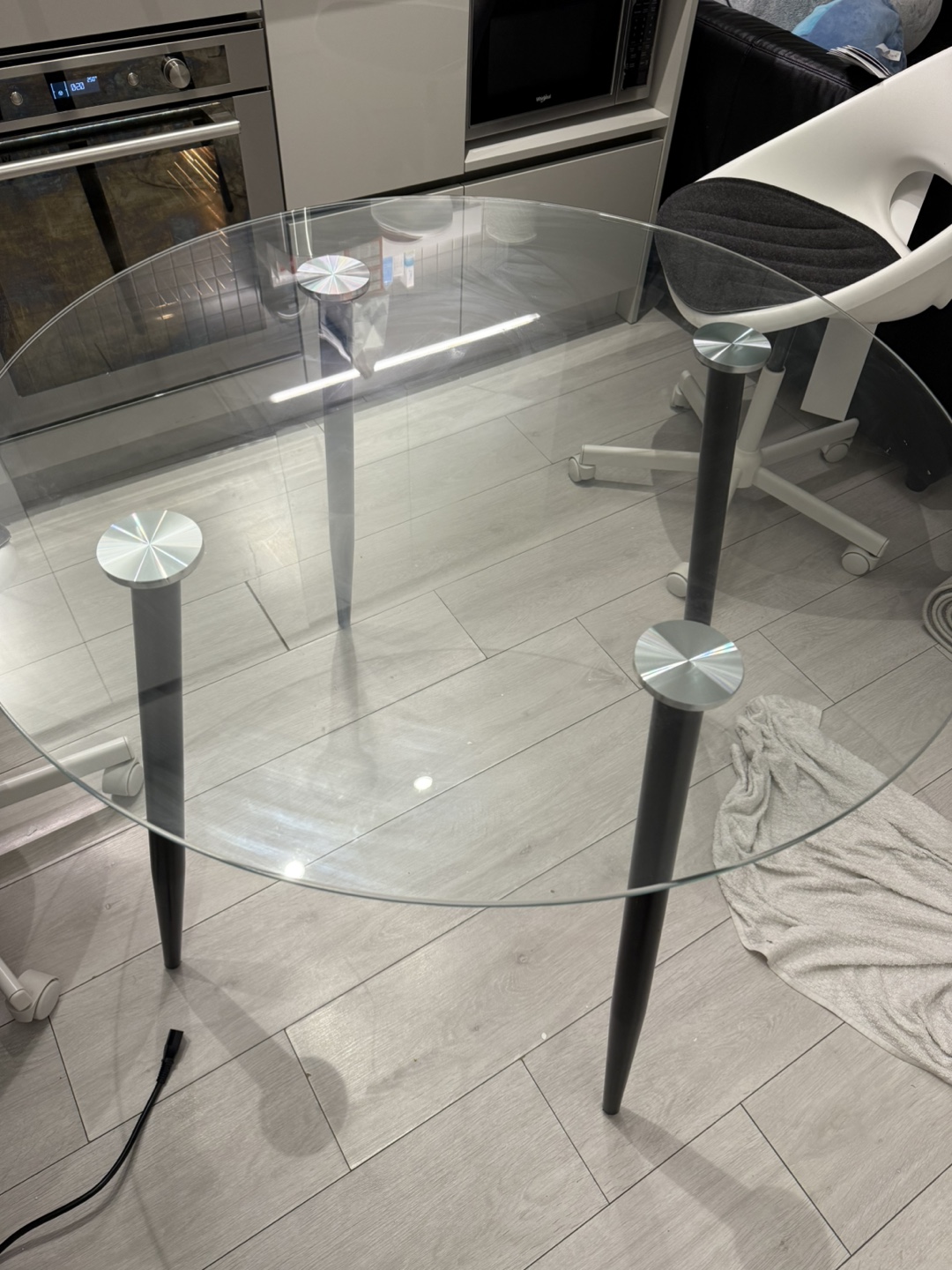 Modern Glass Round Side Table - photo 3