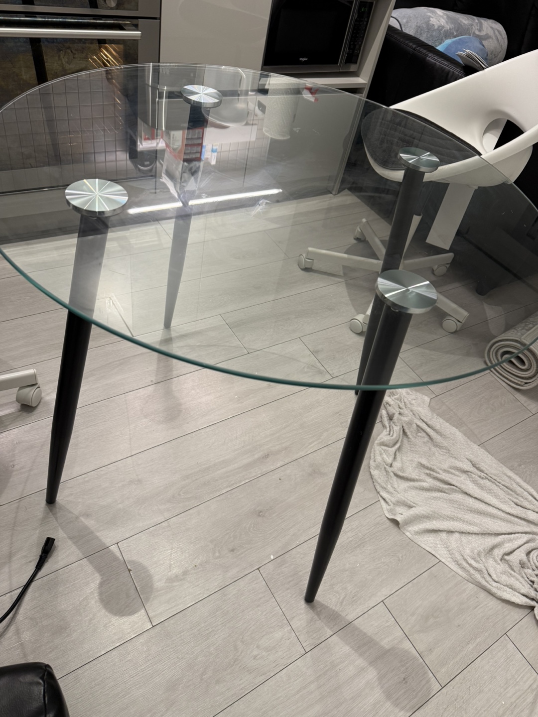 Modern Glass Round Side Table - photo 2