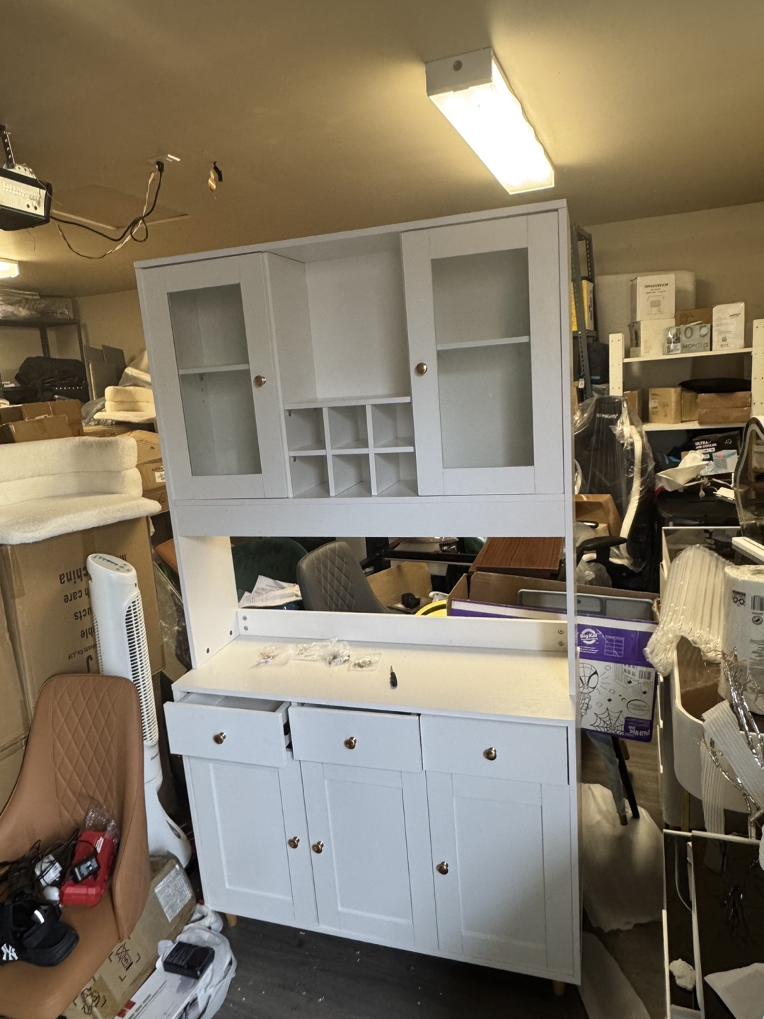 White Kitchen Buffet Server Cabinet - photo 4