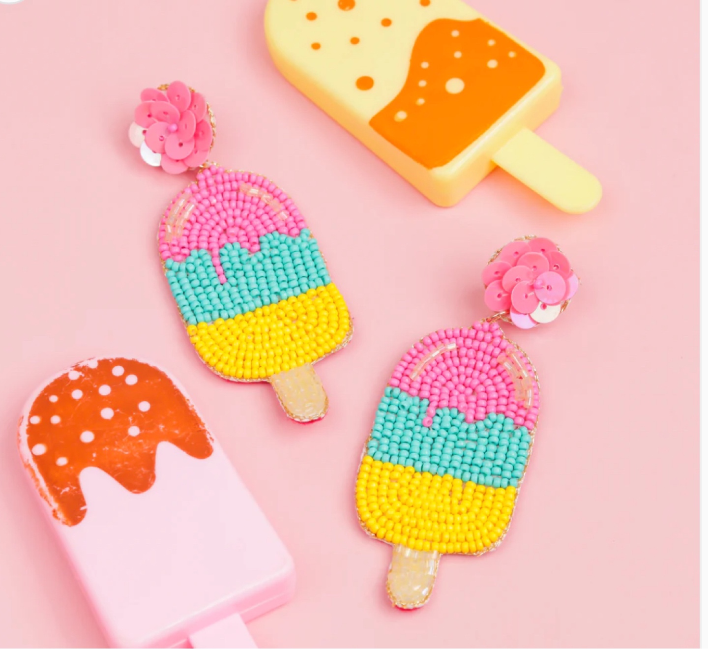 Beaded Popsicle Earrings
