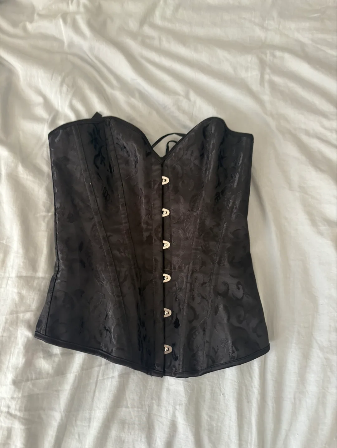 Black Brocade Corset thumbnail