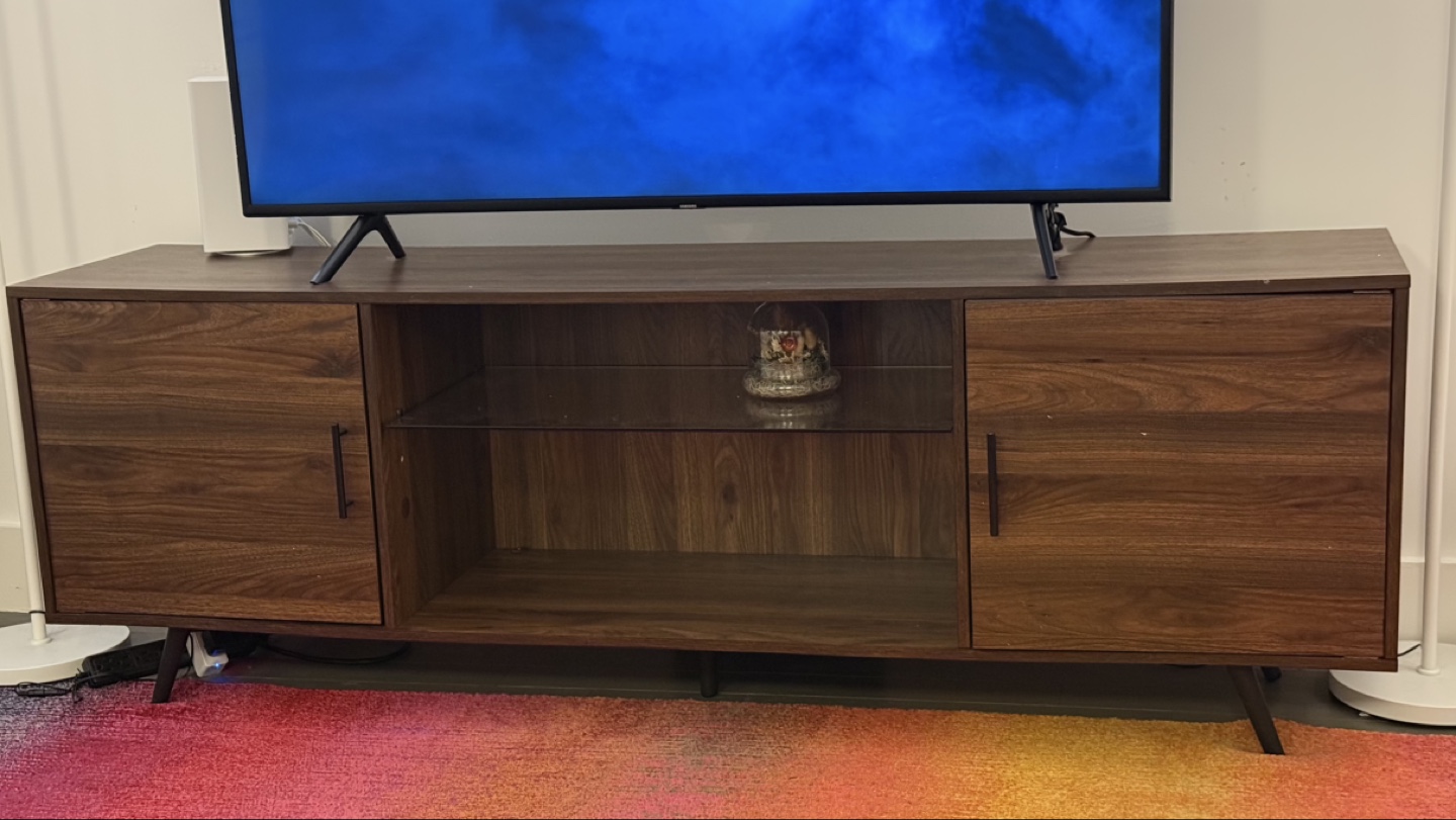 70” Dark wood TV Stand PICK UP ASAP
