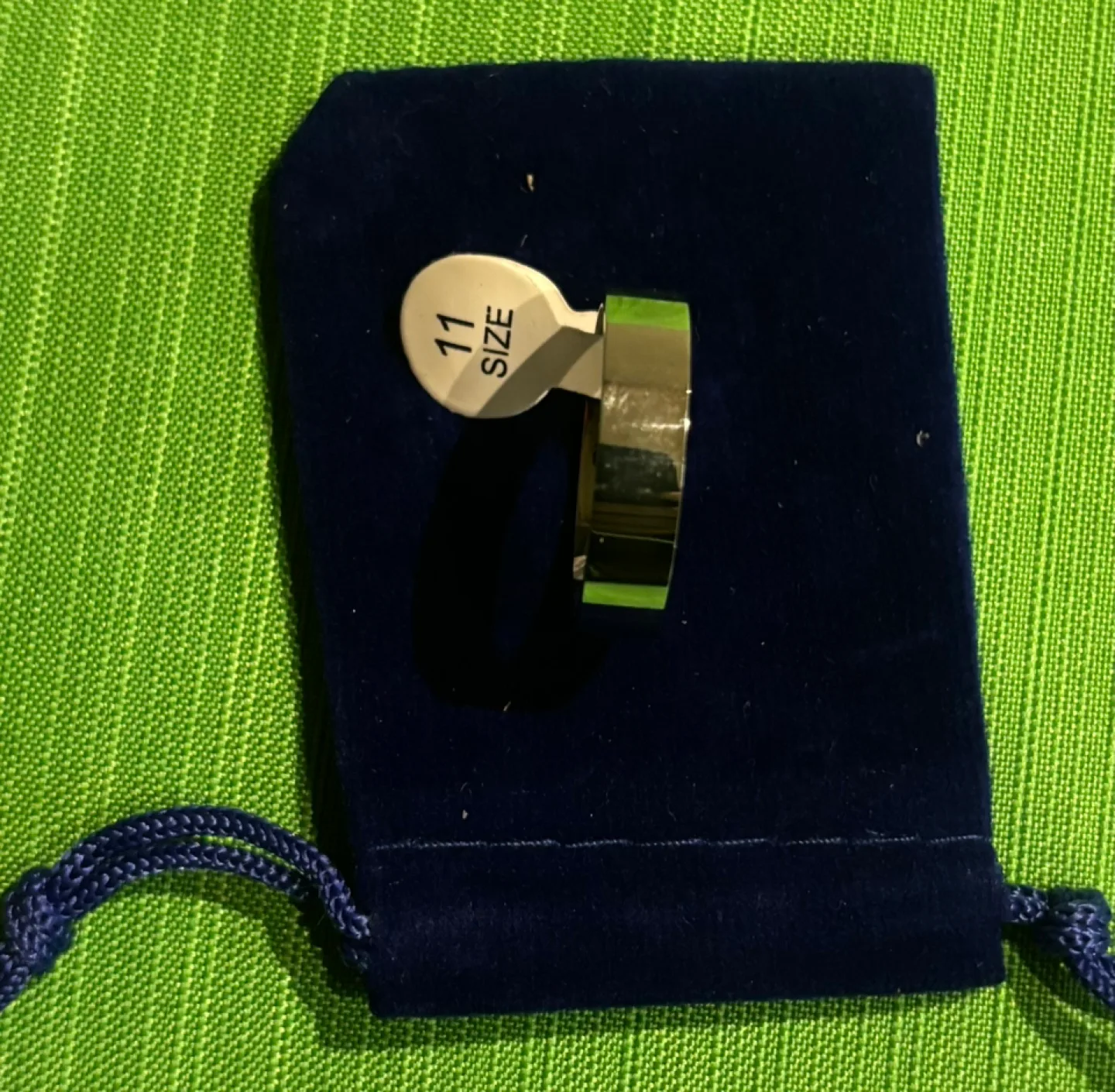 Men's Size 11 Stainless Steel Band Ring thumbnail