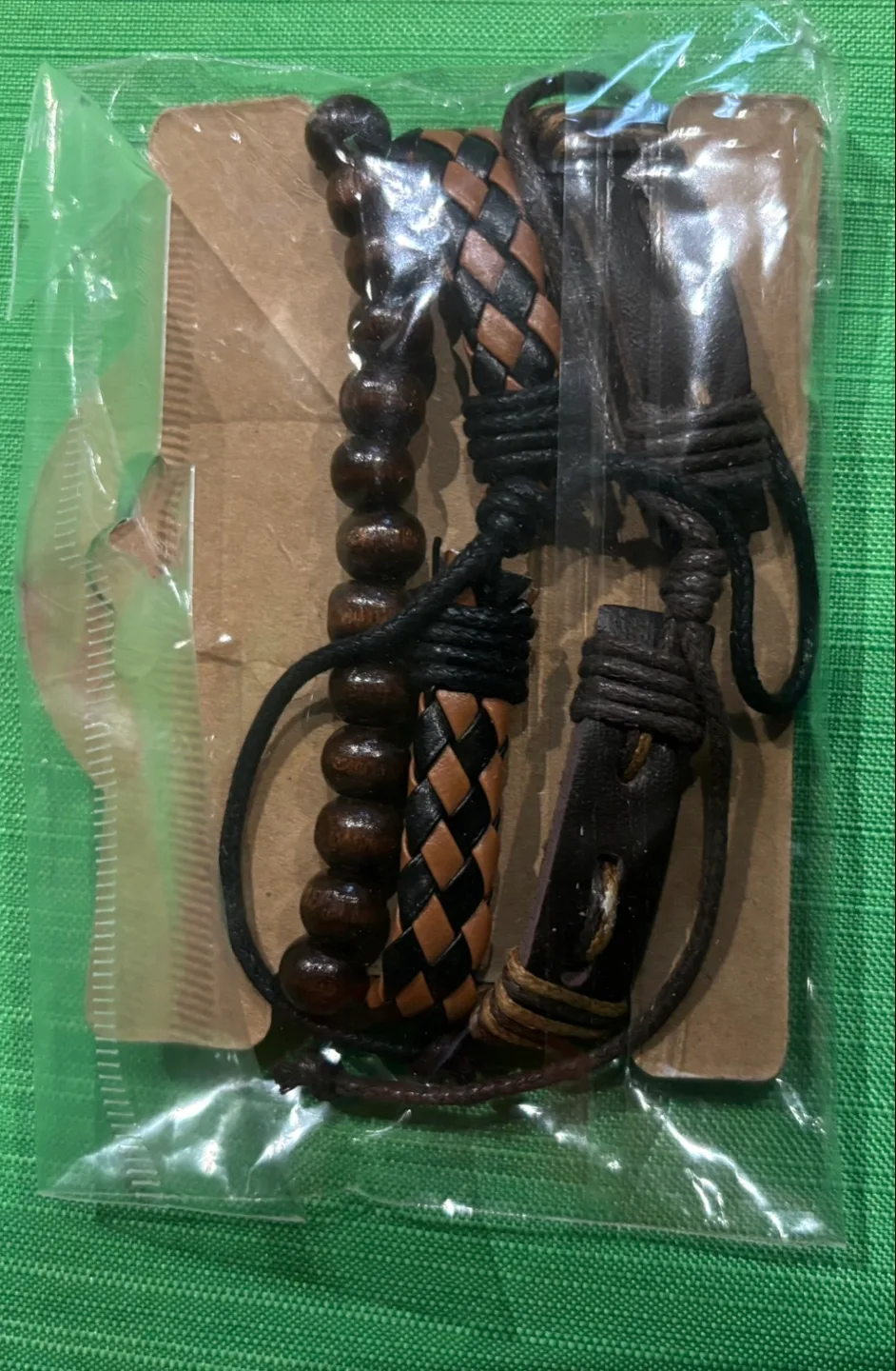 3pcs of Men’s Punk leather Bracelet thumbnail