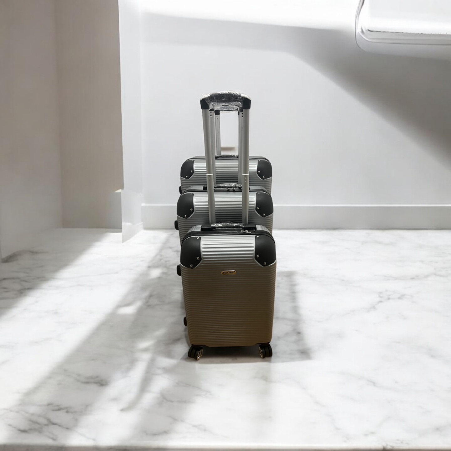 3-Piece Luggage Set - Silver - photo 4