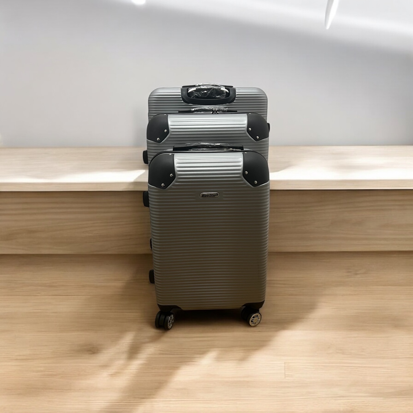 3-Piece Luggage Set - Silver