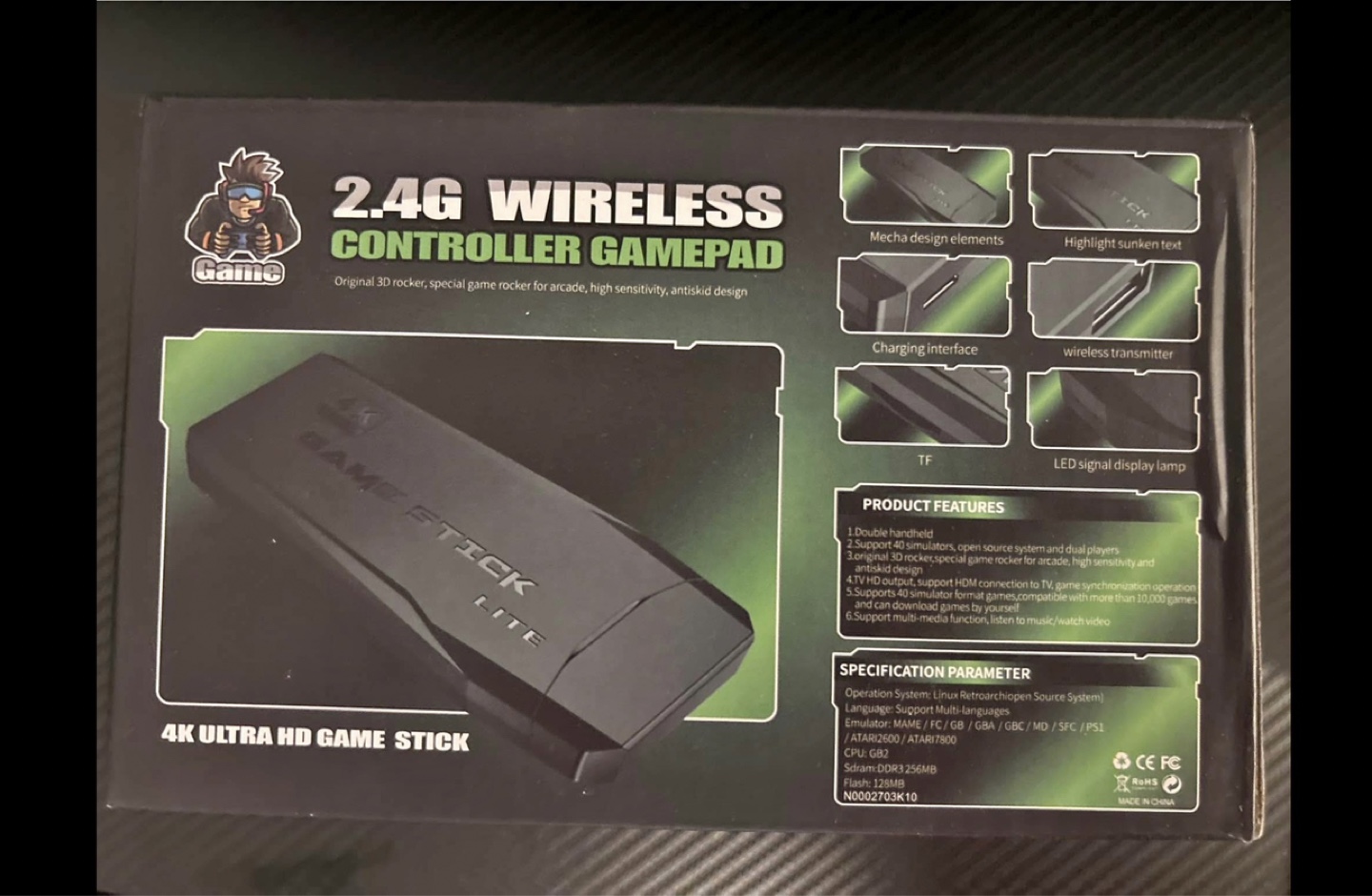 Retro Game Console 2.4G Wireless Gamepad Controller