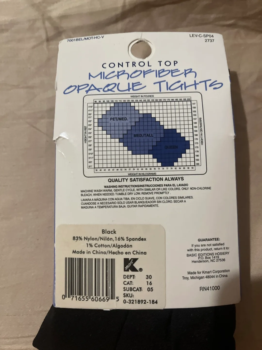 Basic Editions Control Top Microfiber Opaque Tights image indicator(2)