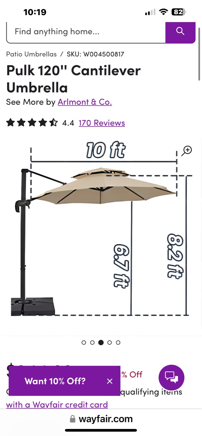 Used Pulk 120" Cantilever Umbrella - photo 5