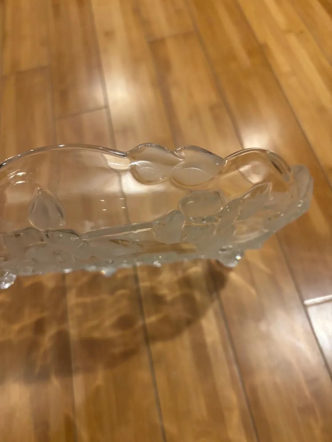 Crystal Serving Platter Set with Floral Design image indicator(4)