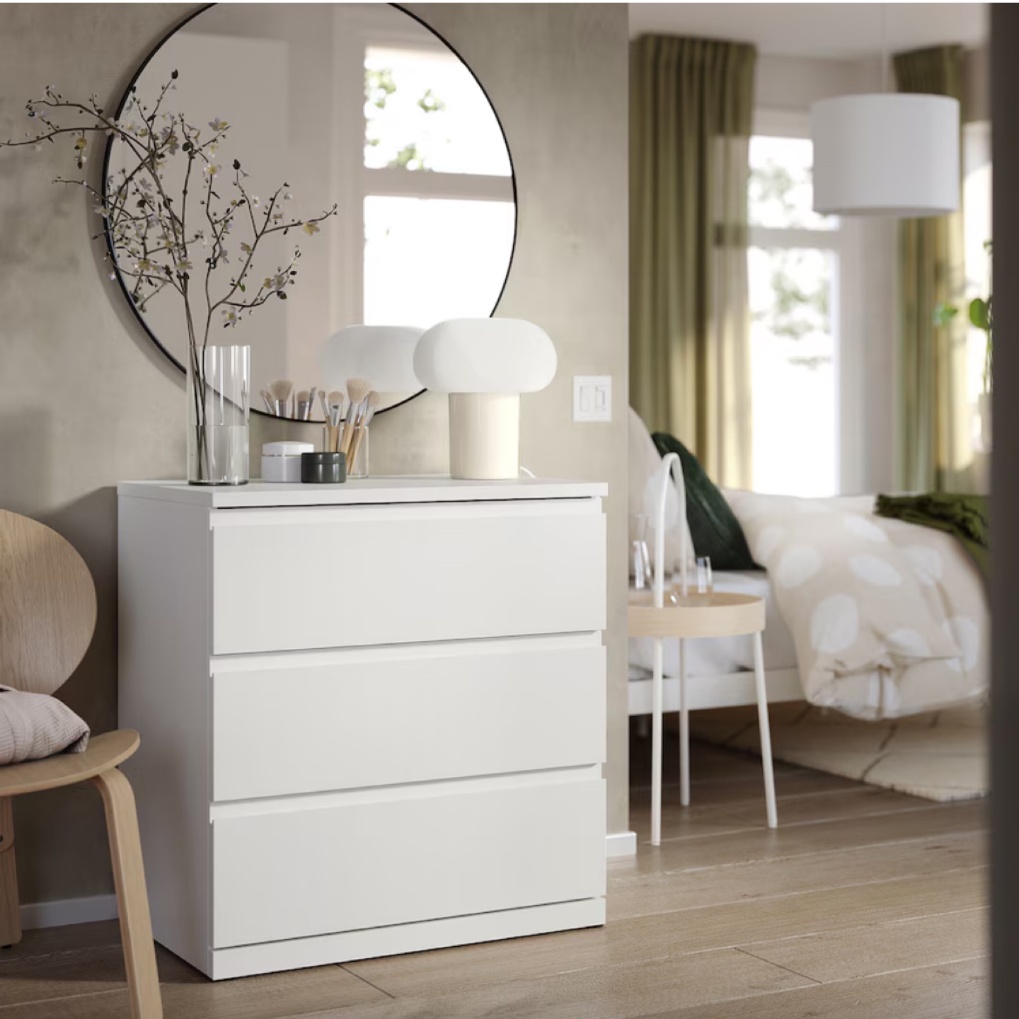 IKEA MALM 3-Drawer Chest White