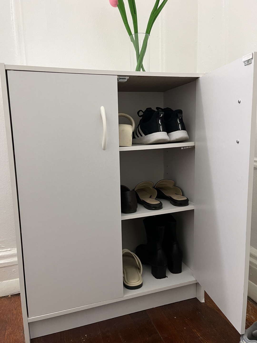 White Shoe Storage Cabinet - photo 2