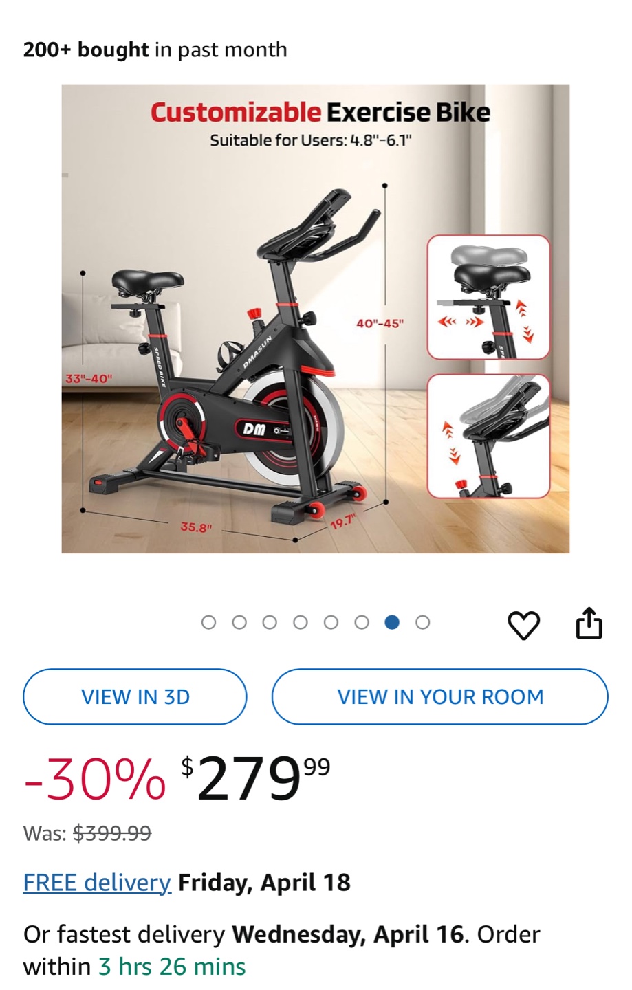 DMASUN Indoor Cycling Exercise Bike - photo 4