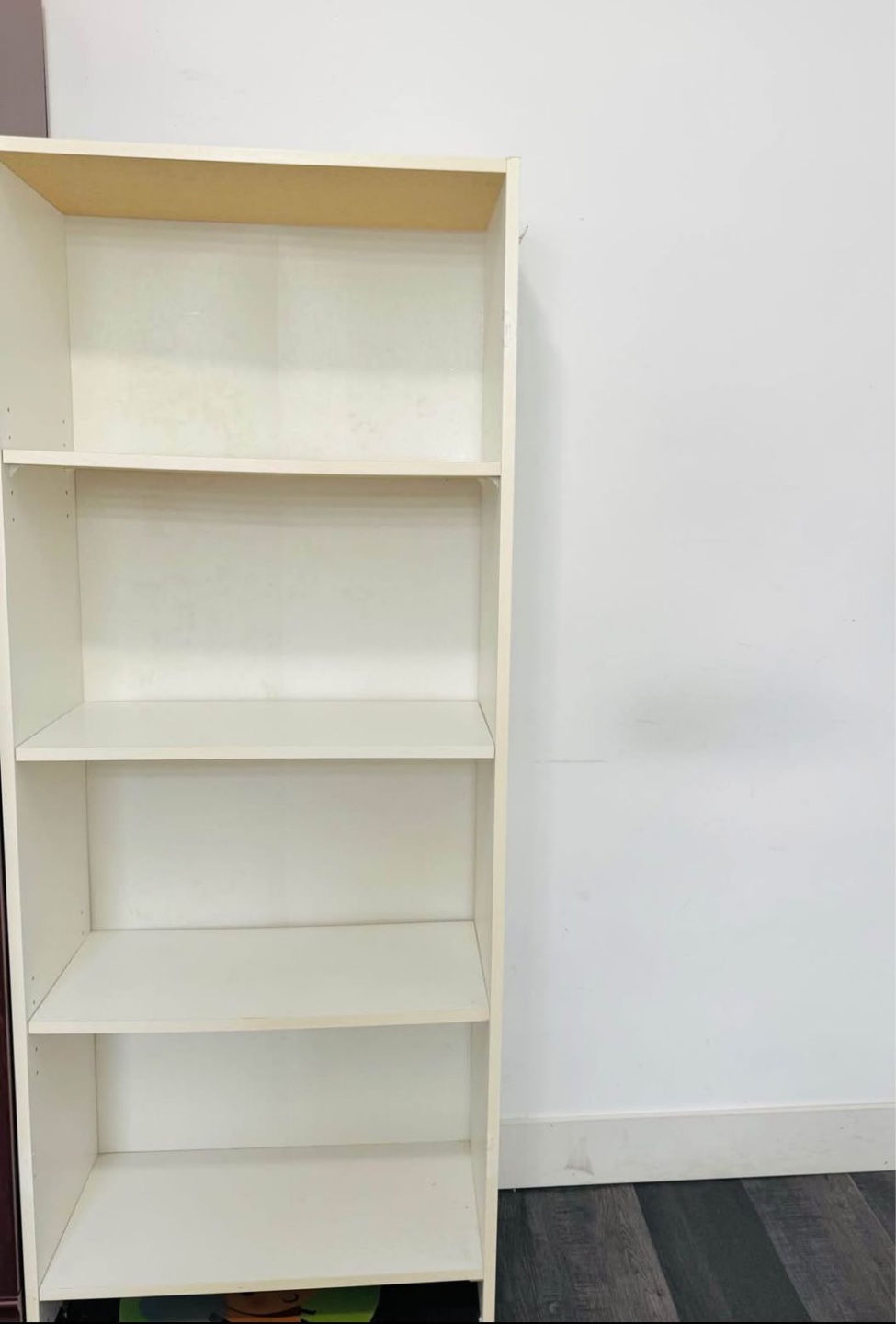 White 4-shelf Bookcase