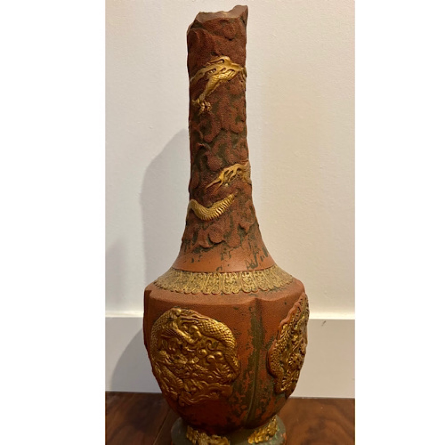 Antique Asian Dragon Vase