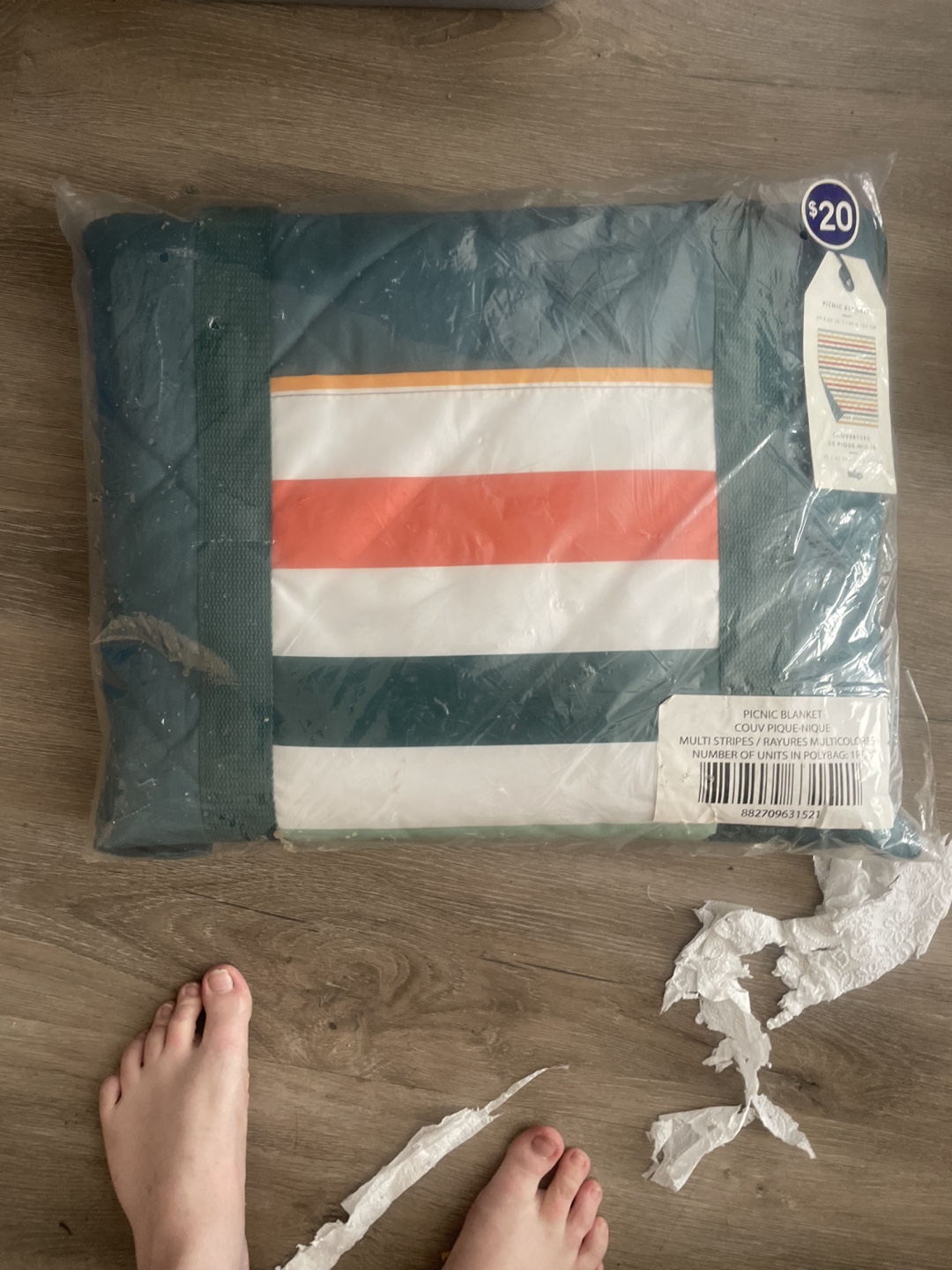 Indigo Picnic Blanket - Multicoloured Stripes - photo 2