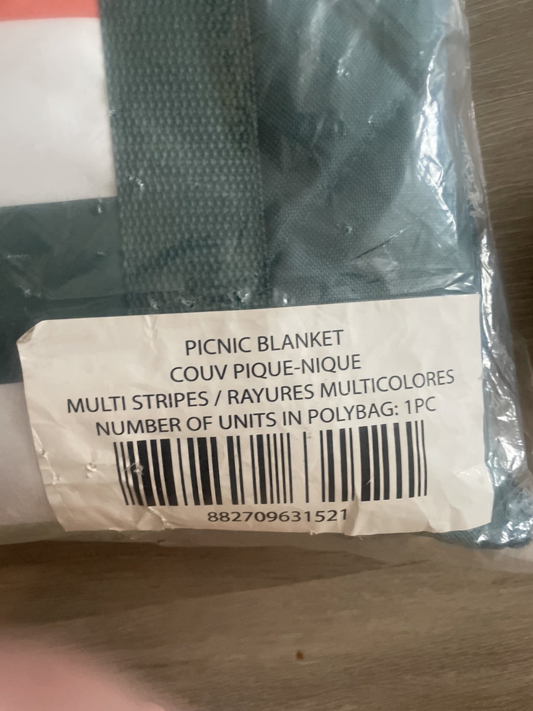 Indigo Picnic Blanket - Multicoloured Stripes - photo 3