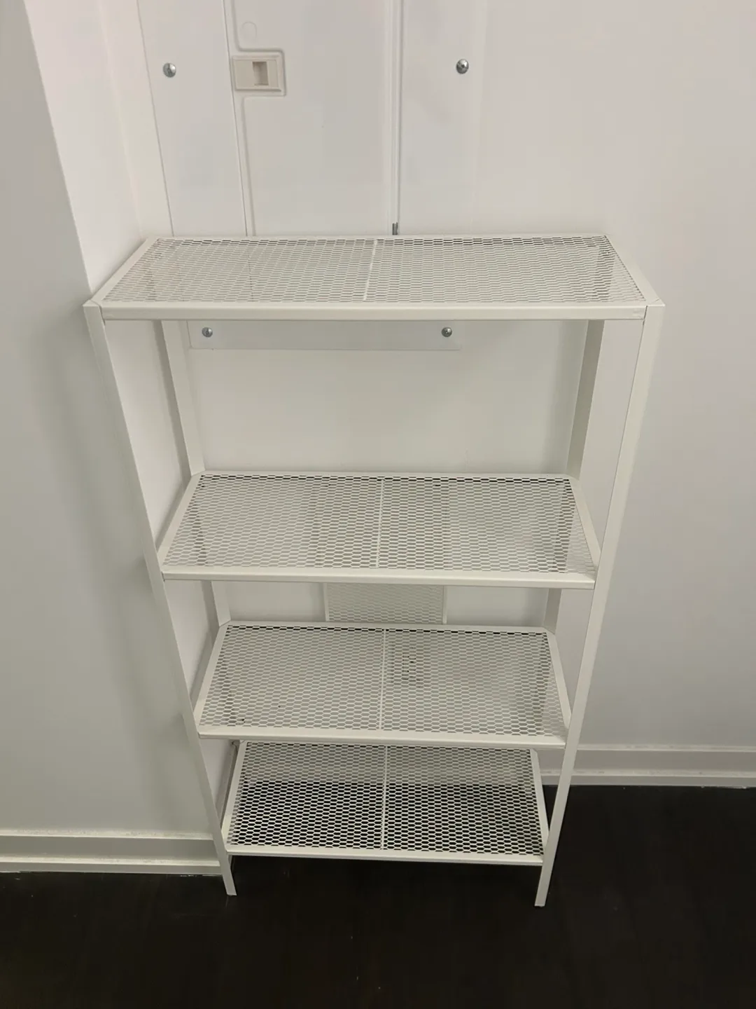 IKEA White Metal 4-Tier Shelving Unit image indicator(3)