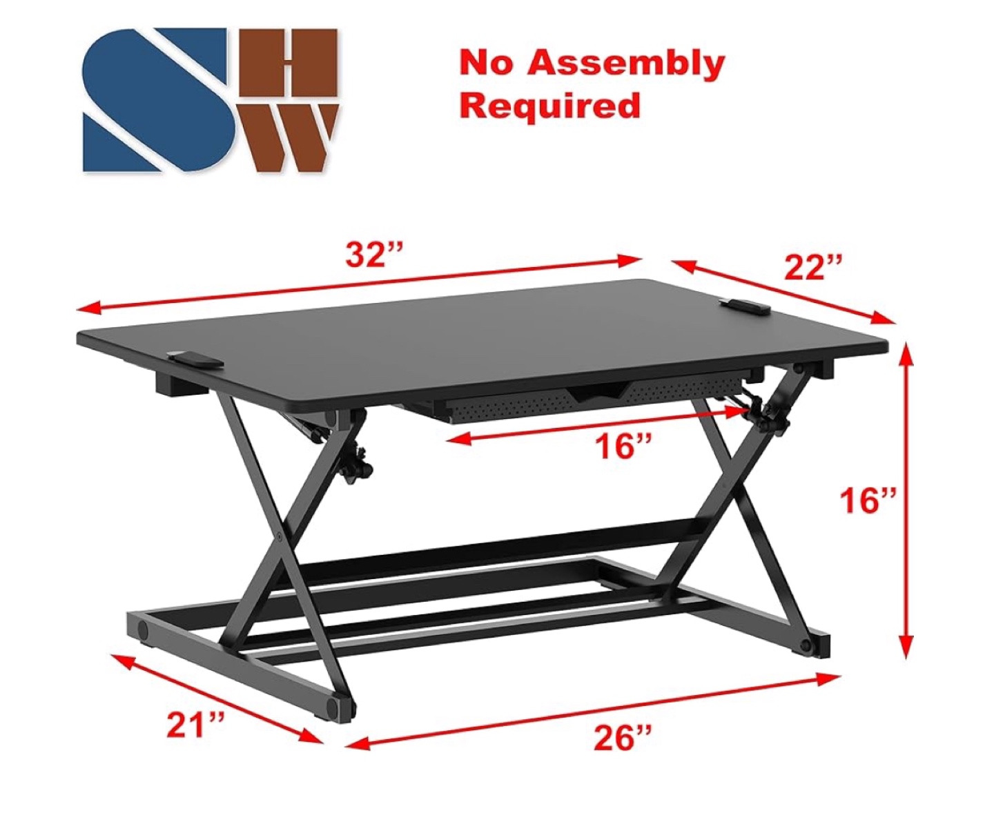 Standing Desk Converter - No Assembly Required - photo 2
