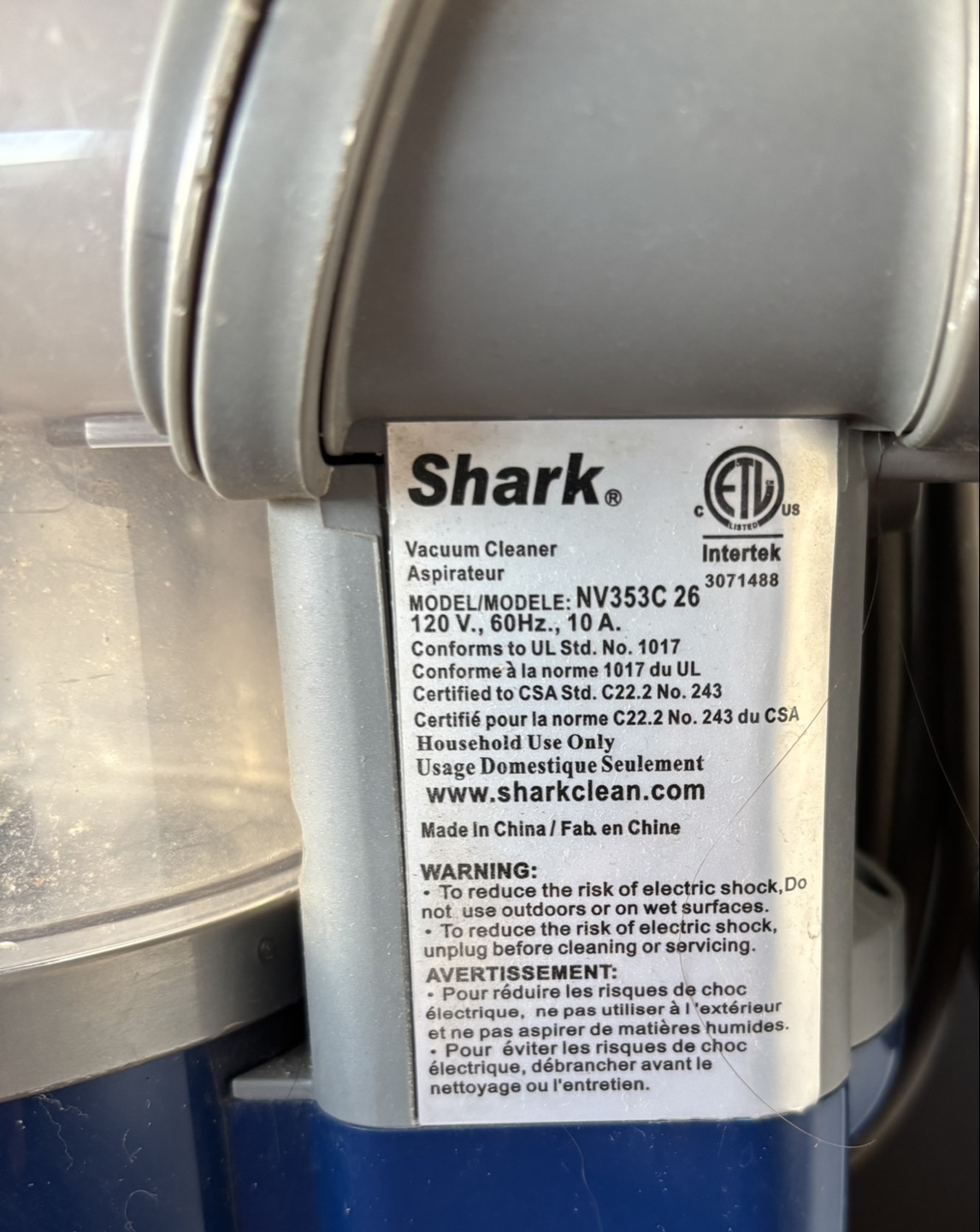 FREE! Shark Navigator Lift-Away NV353C Vacuum Cleaner - photo 4
