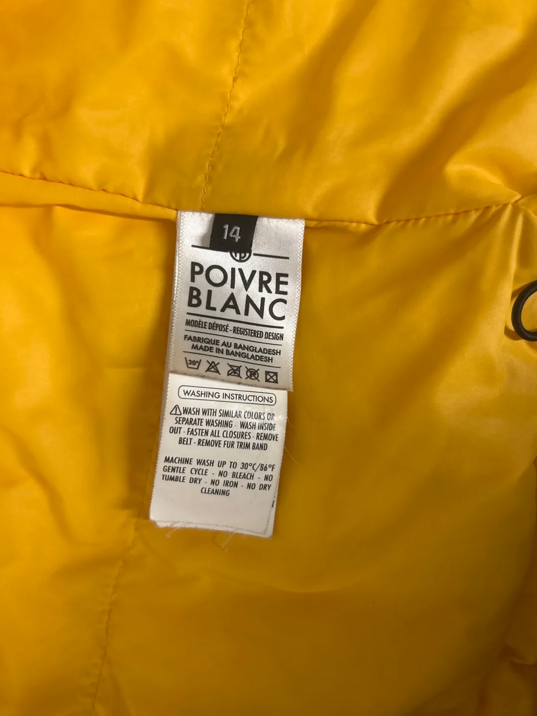 Poivre Blanc Yellow Boys' Ski Jacket Size 14 image indicator(3)