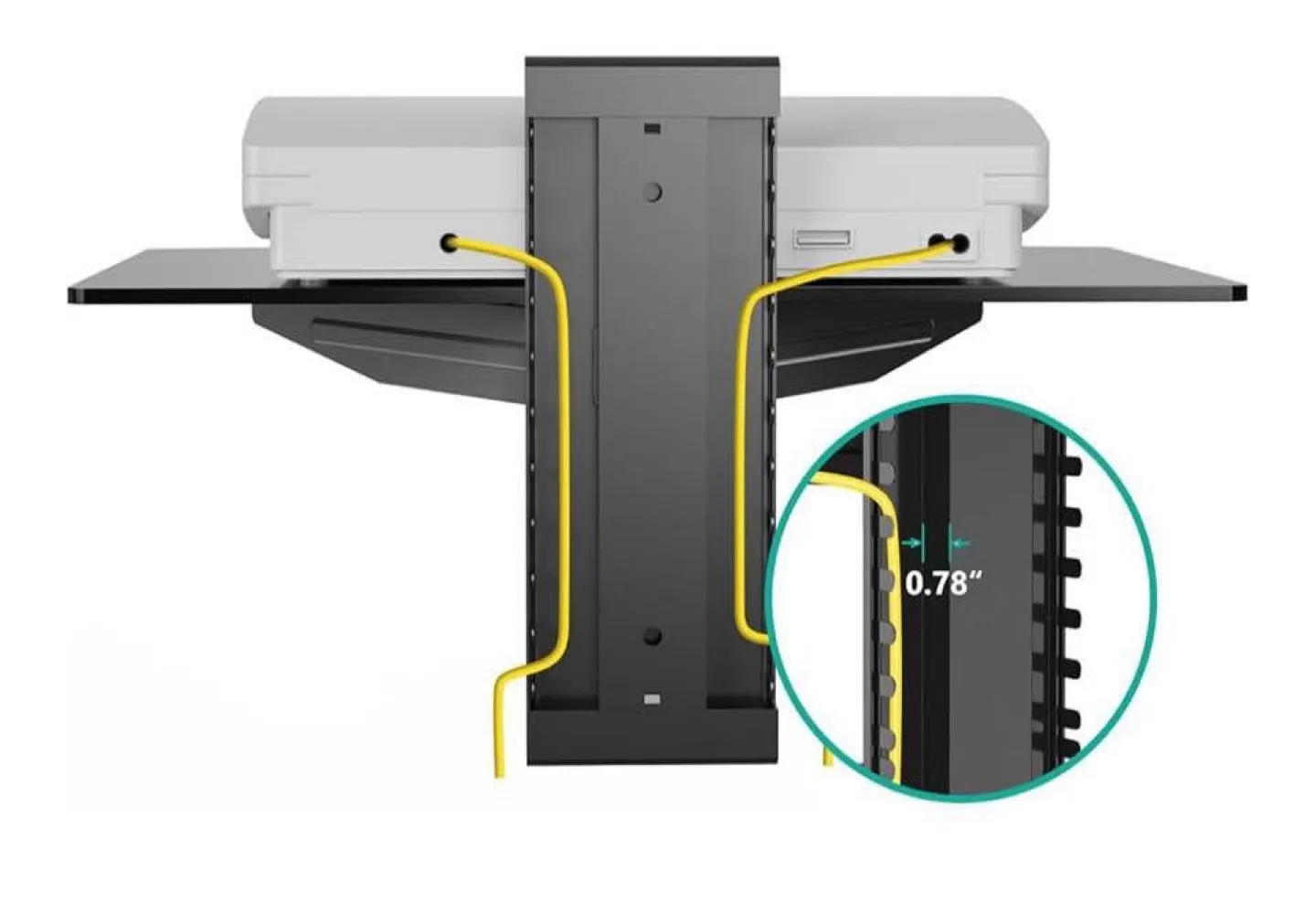 Wall Mounted Multimedia Shelf (for a use under wall mounted TV) image indicator(6)