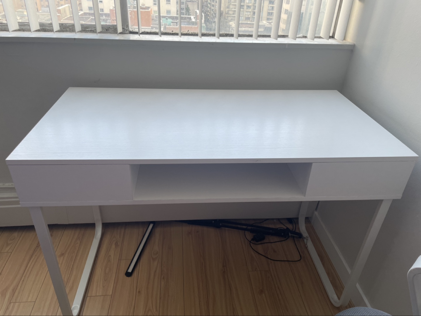 White Computer Desk with Chair - photo 2