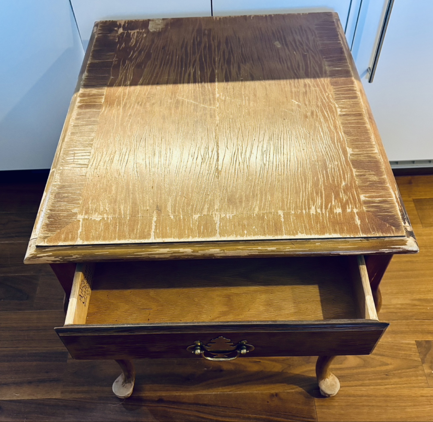 FREE! Vintage Wooden End Table with Drawer - photo 2