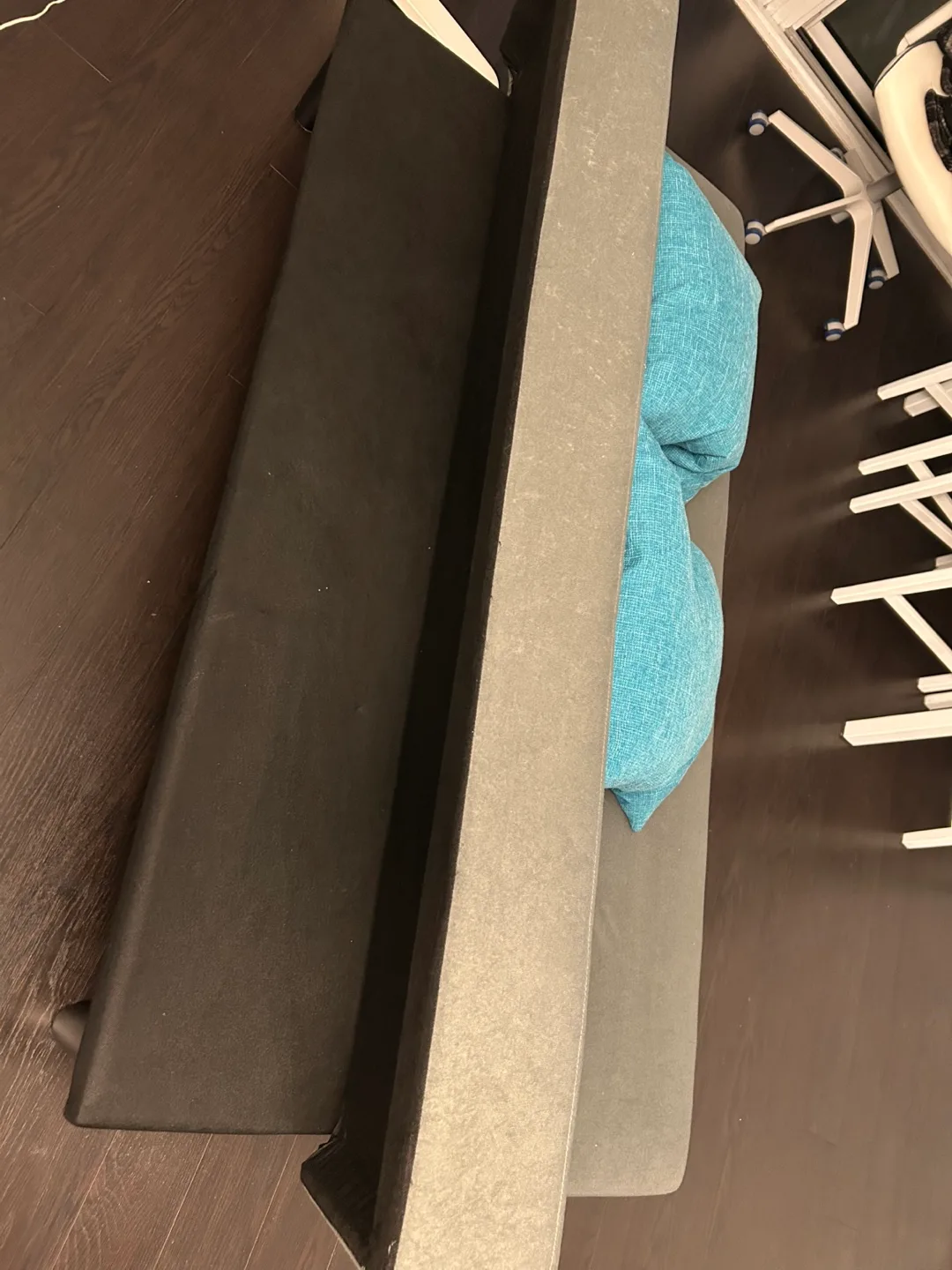 Grey Futon Sofa Bed (with Pillows) image indicator(3)