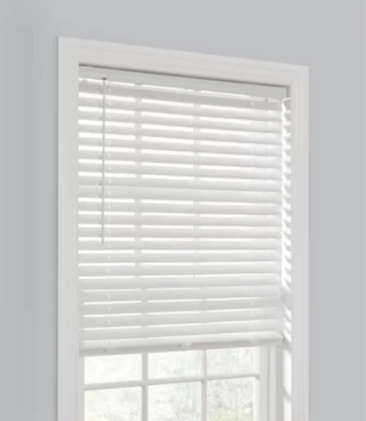 White Faux Wood Blinds 33.5” x 64” (adjustable to 35” wide) image indicator(6)