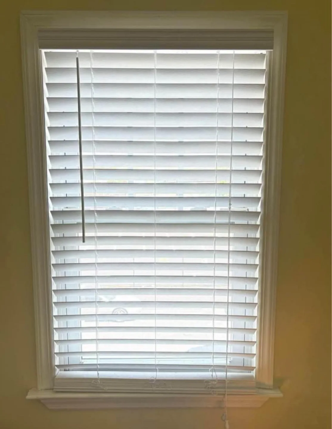 White Faux Wood Blinds 33.5” x 64” (adjustable to 35” wide) image indicator(2)