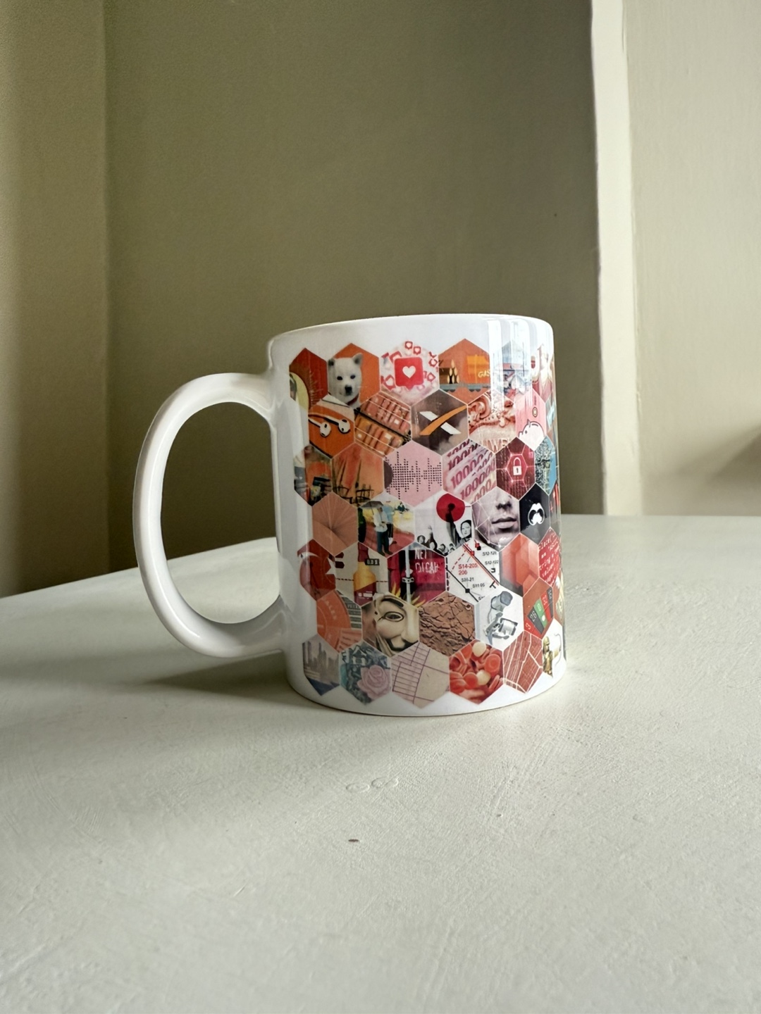 Colorful Hexagon Collage Mug - first edition merch - photo 2
