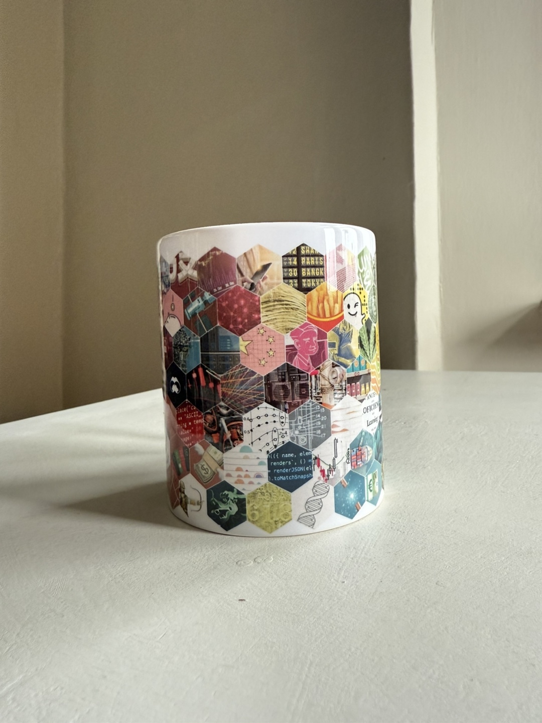 Colorful Hexagon Collage Mug - first edition merch - photo 3