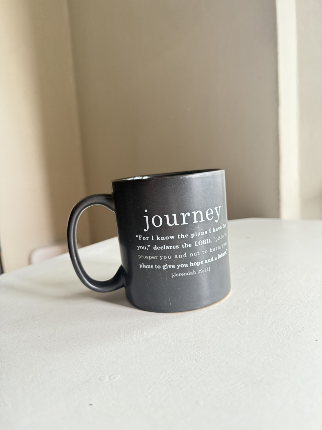 Black Inspirational Scripture Mug