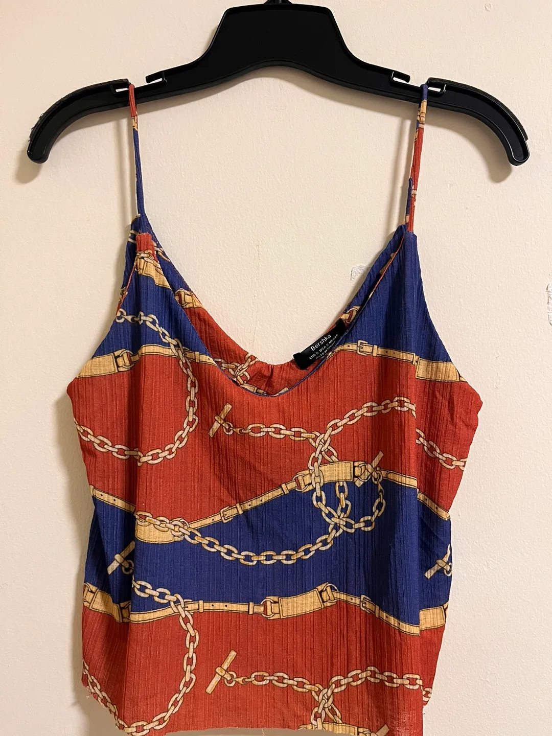 Bershka Red and Blue Chain Blouse 💚 thumbnail