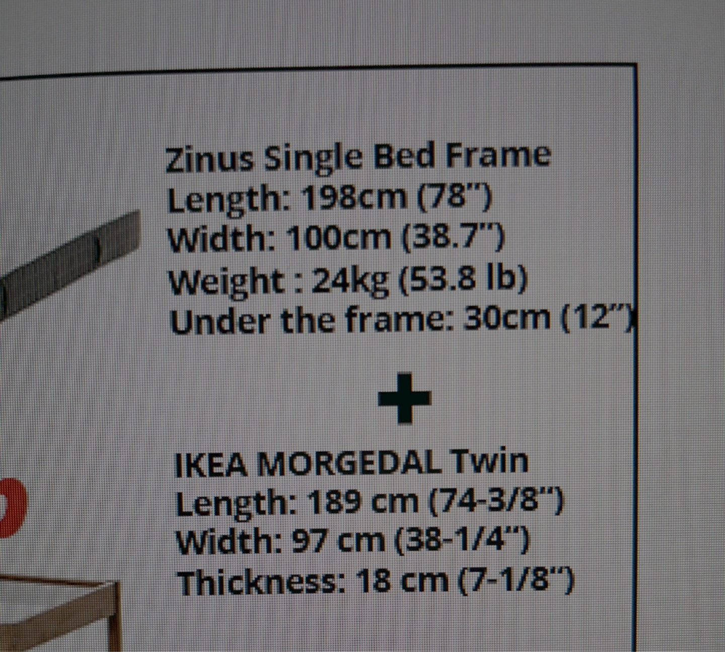 bed frame + mattress - photo 3