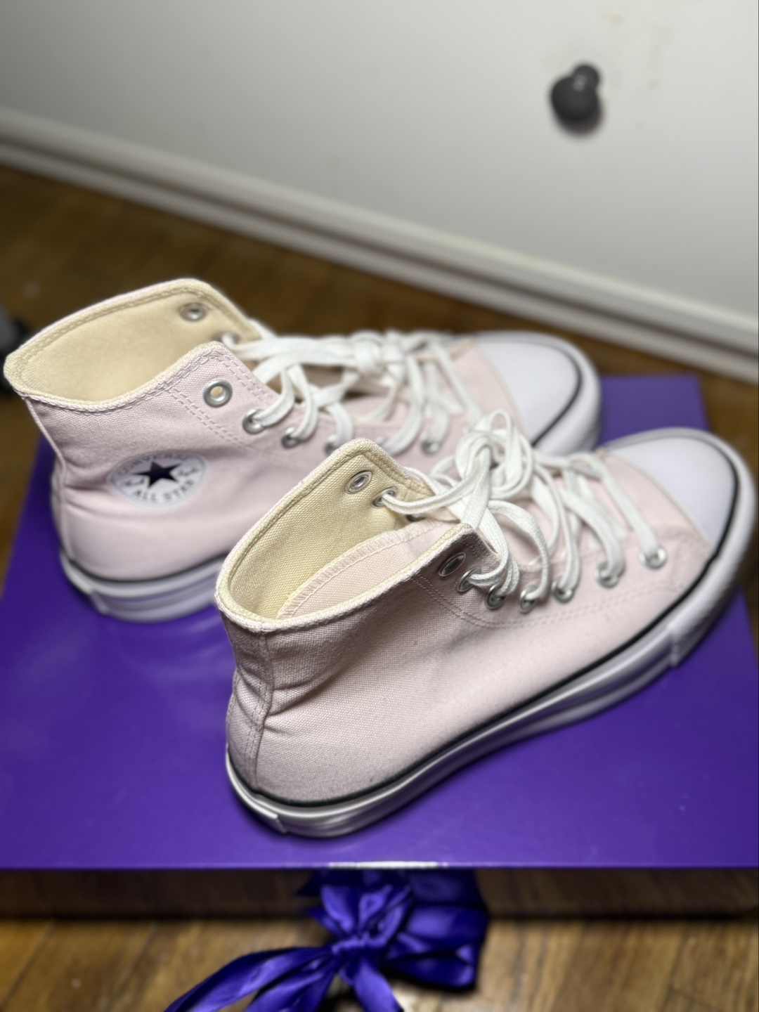 Converse Pink Platform High-Top Sneakers - Size 4 - photo 3