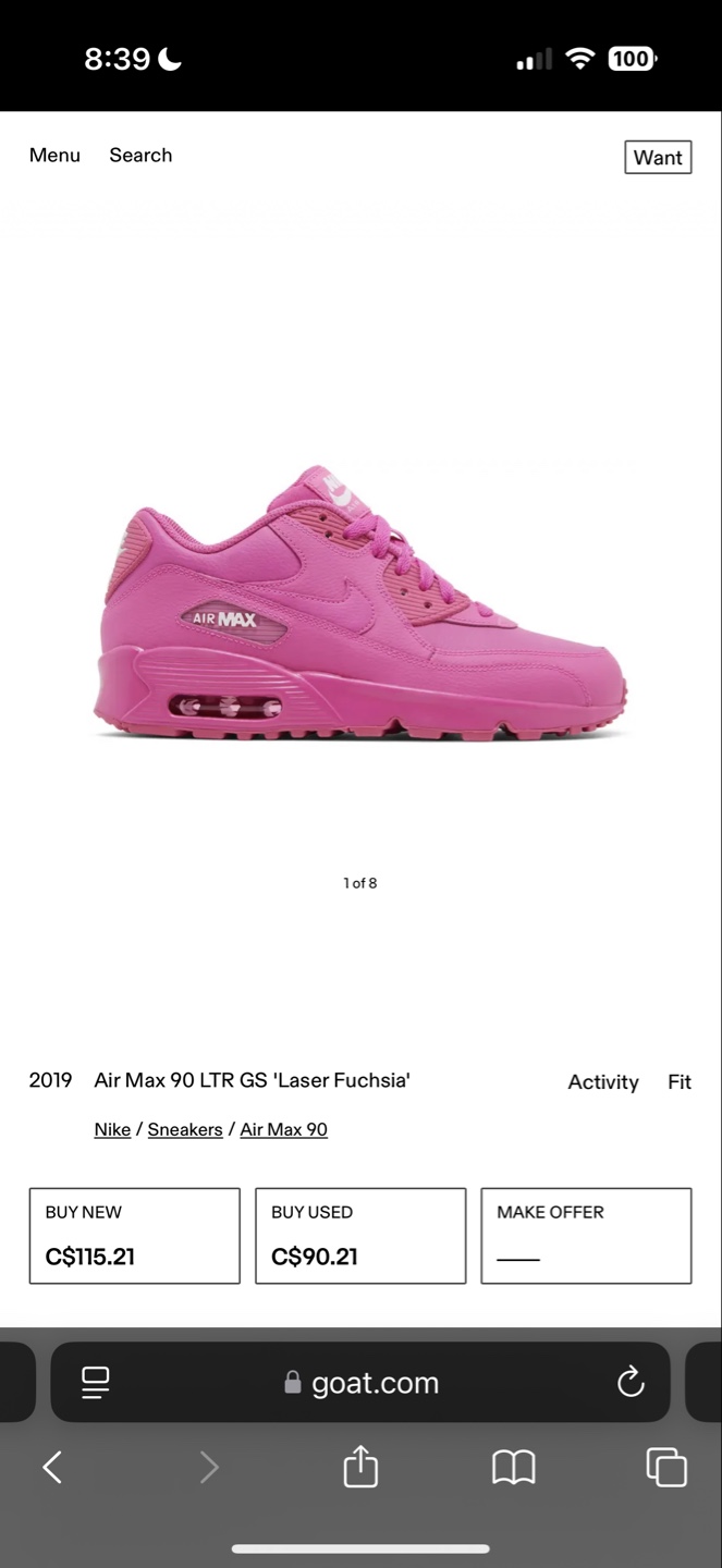 Nike Air Max 90 LTR GS 'Laser Fuchsia' - photo 5