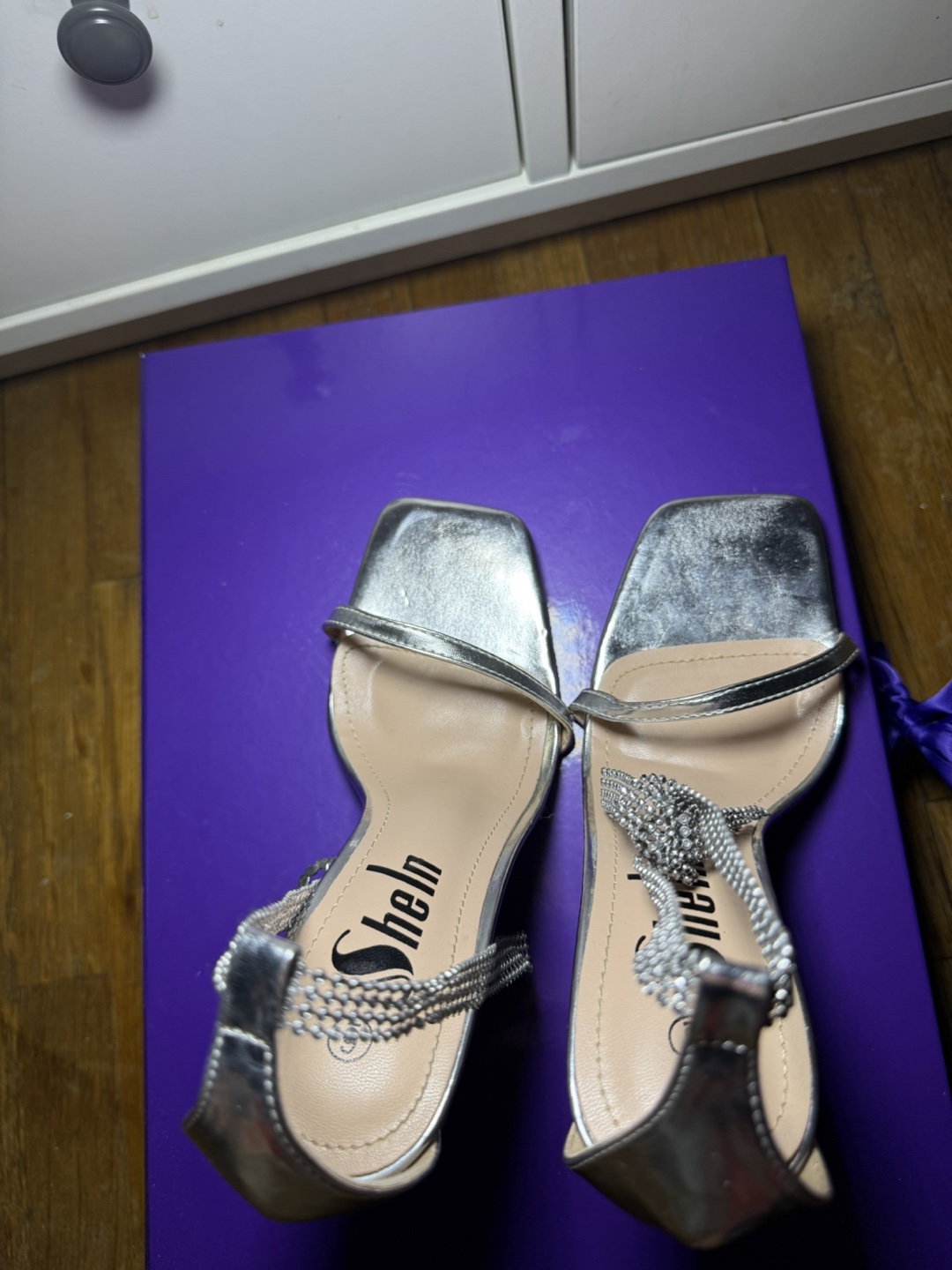 Silver Rhinestone Heels - shien - photo 3