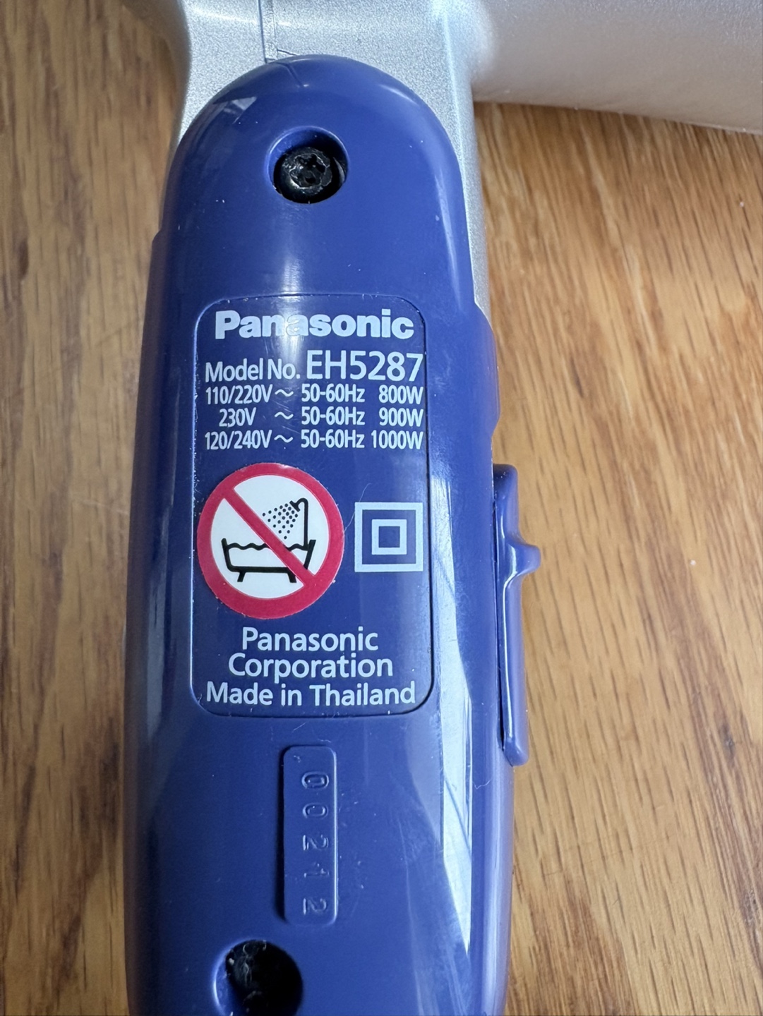 Panasonic EH5287 Travel Hair Dryer - Dual Voltage 1000W - photo 4