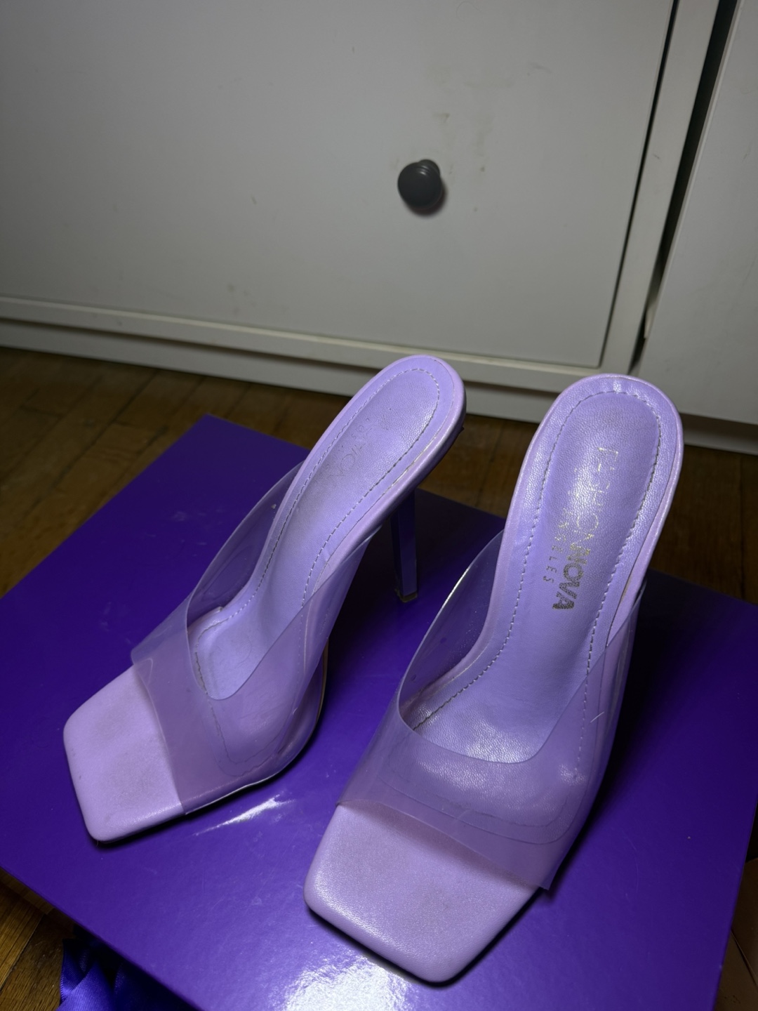 Lavender Purple Clear  Heels