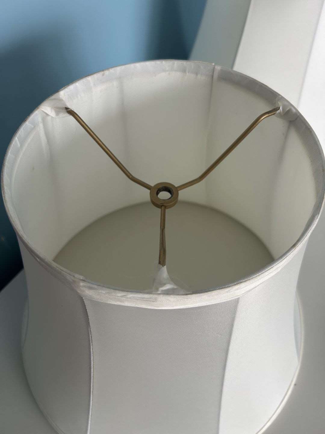 Pair of White Bell Shaped Lampshades - photo 3