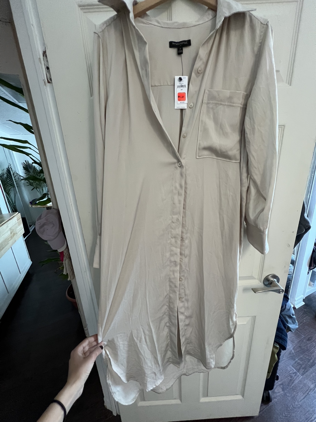 Banana Republic Beige Shirt Dress