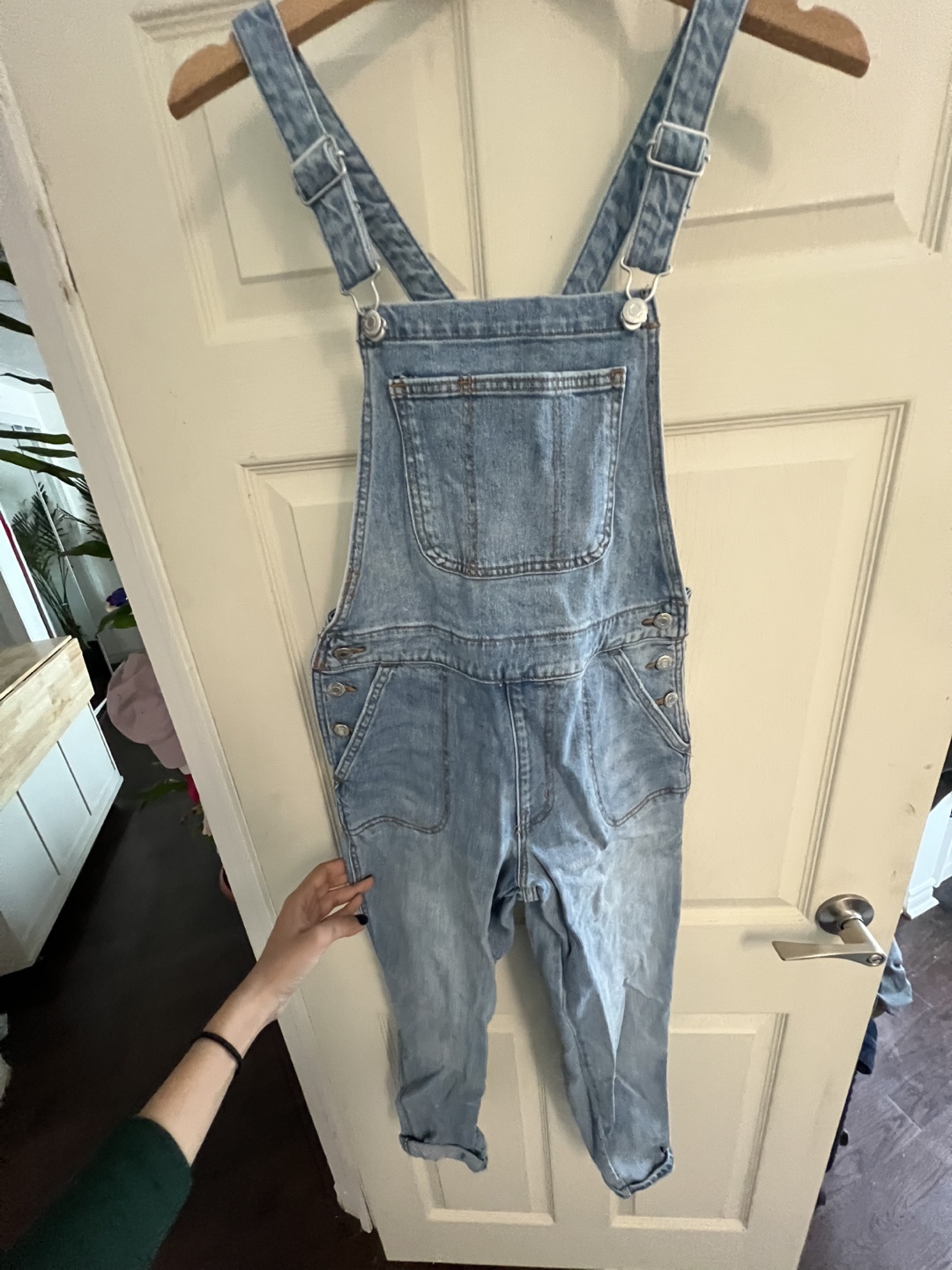Old Navy Light Wash Denim Overalls - Size 4