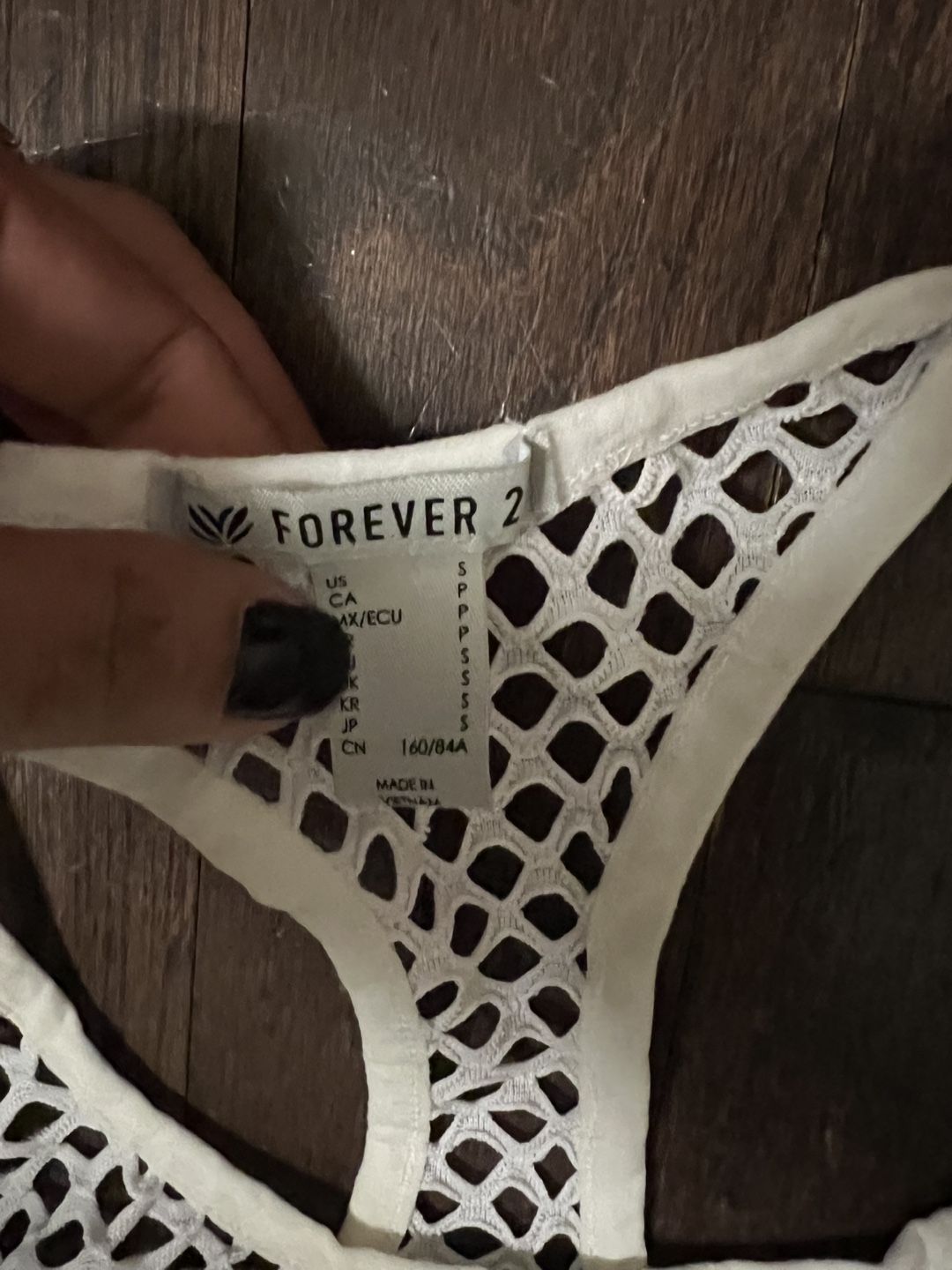 Forever 21 White Mesh Tank Top - photo 2